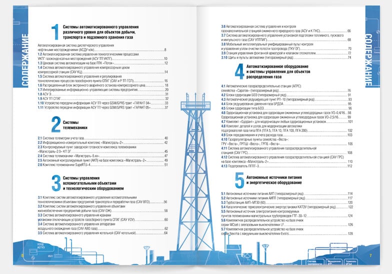 Разворот полос каталога «Газпром Автоматизация»