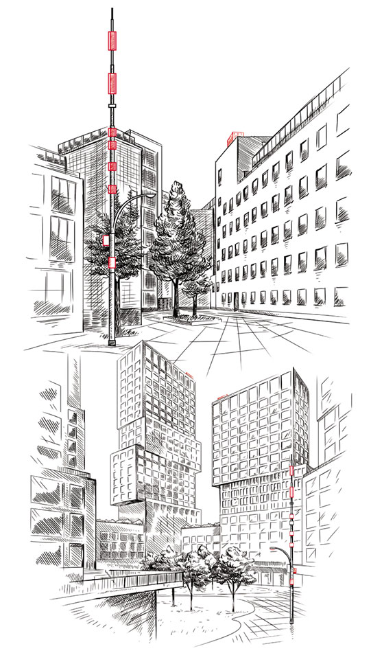 Иллюстрации для настенного календаря «Русские башни» в разделе «Иллюстрации» портфолио дизайн-студии «Aedus Design»