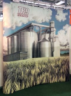 Иллюстрация с пшеничным полем на аграрной выставке!