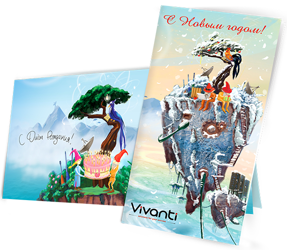Сказочный мир в открытках «Vivanti» в разделе «Открытки» портфолио дизайн-студии «Aedus Design»