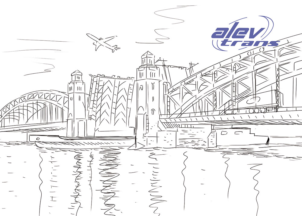 Изображение: Первый, не совсем удачный, синтез образа разводного петербургского и лондонского мостов