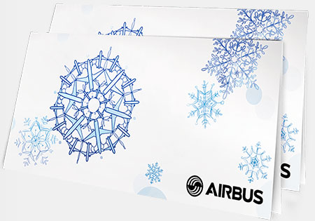 Открытка для авиастроительной компании «Airbus»