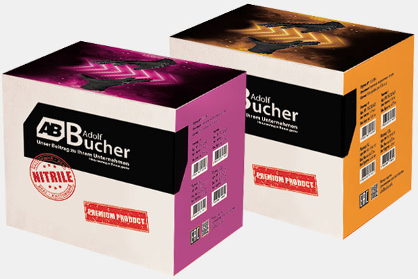 Крупноформатная тара с упаковкою перчаток «Adolf Bucher» – Новости студии дизайна «Aedus Design»
