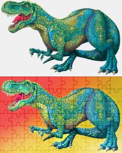 Динозавр-пазл для взрослых и детей